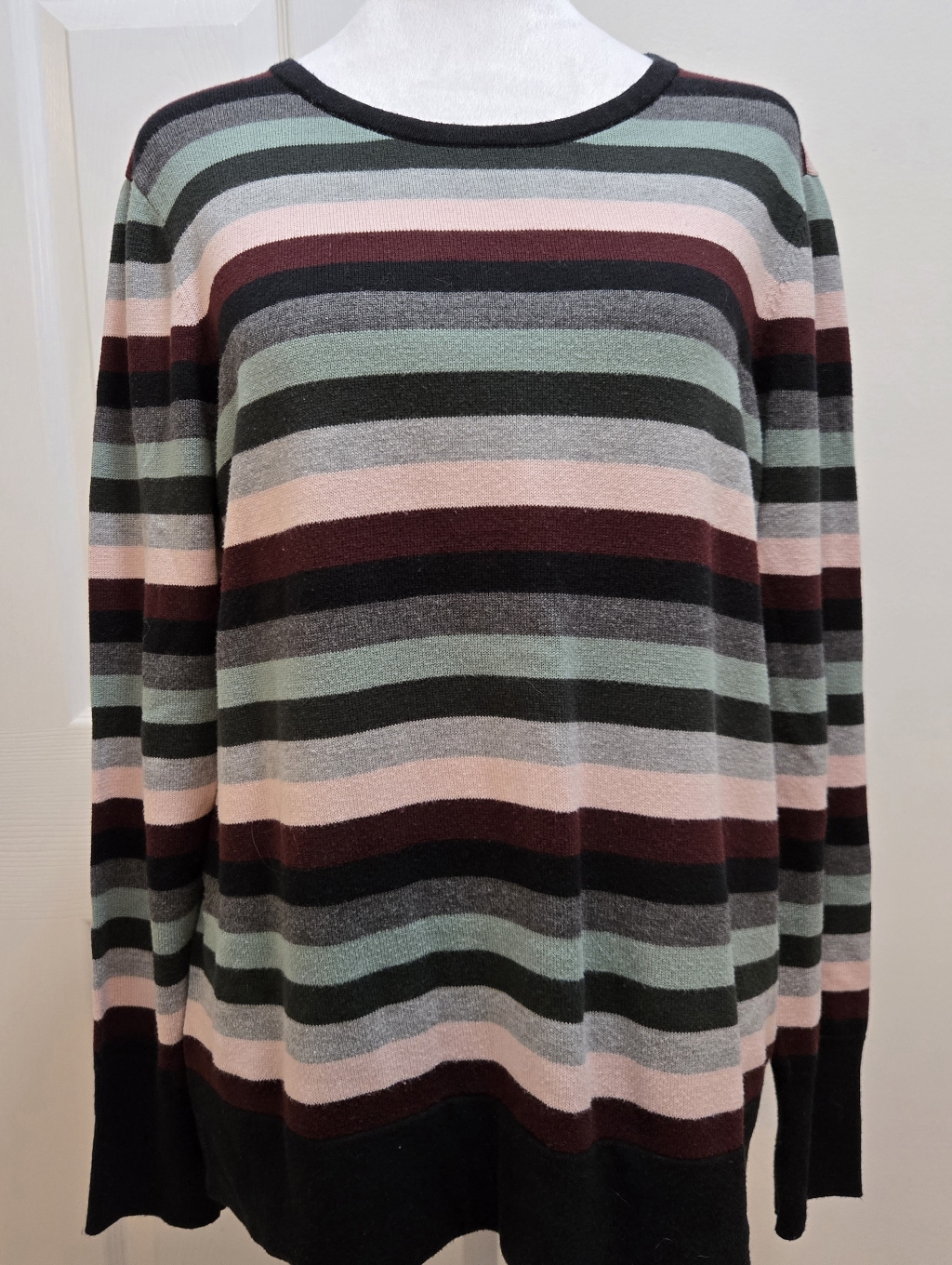 Vince Camuto Multicolor Striped Crewneck Sweater Size Xl
